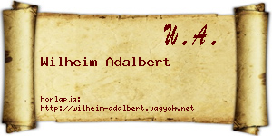 Wilheim Adalbert névjegykártya